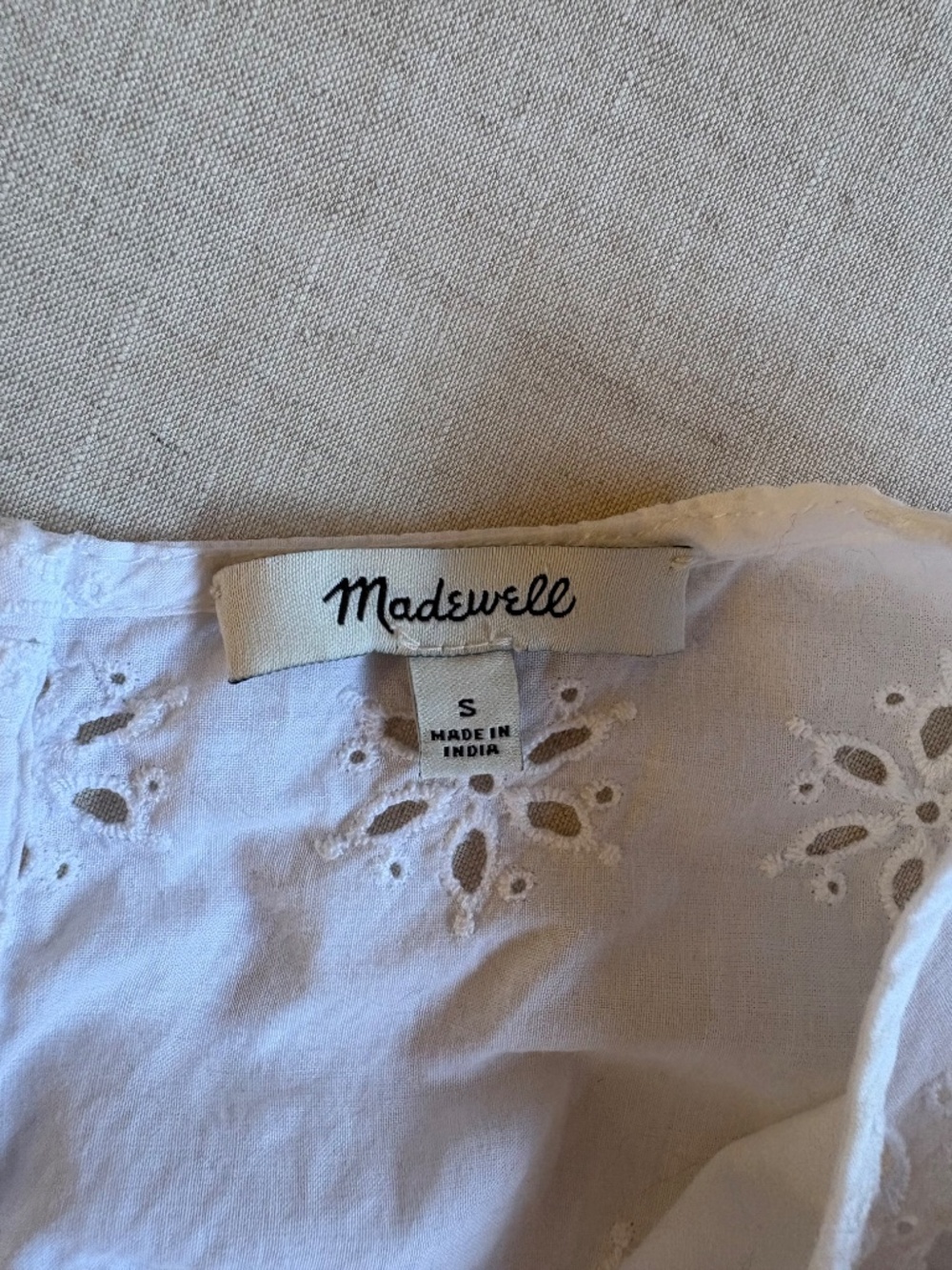 Madewell Cotton Eyelet Top - Picture 4 of 6